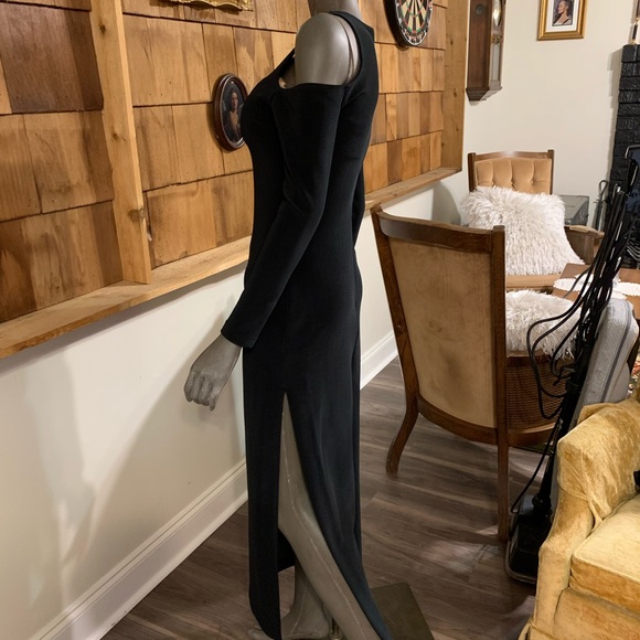 Vintage 90’s Expo Nite cold shoulder maxi dress - Picture 6 of 11